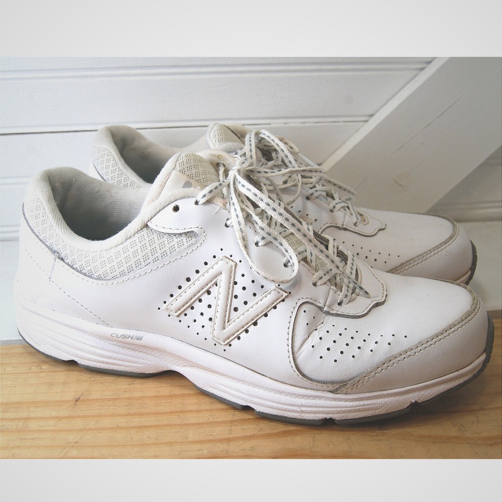 New Balance Sneakers Men's 8.5 Women's 9 Cush 411 Walking Shoes White Dadcore